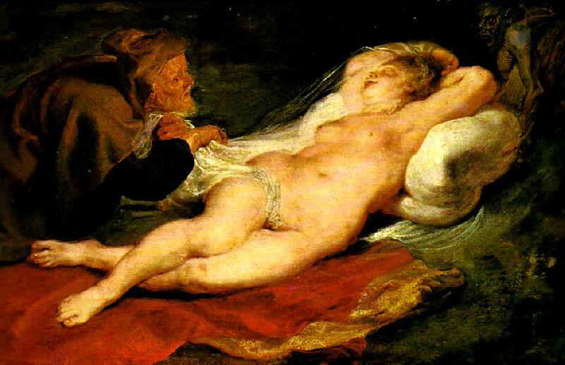 Peter Paul Rubens angelica och eremiten oil painting picture